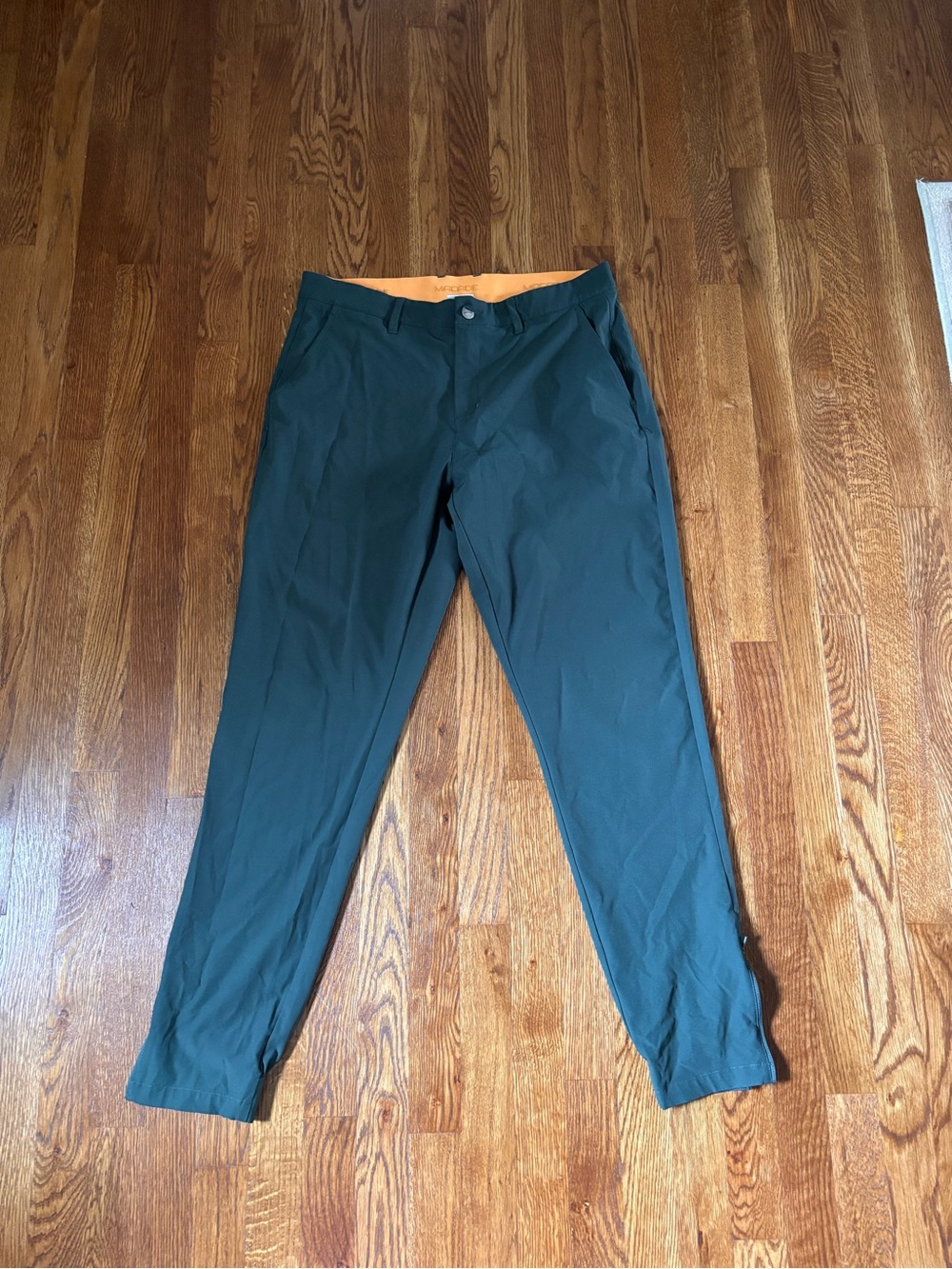 Men's Dark Green Casual Stretch Pants